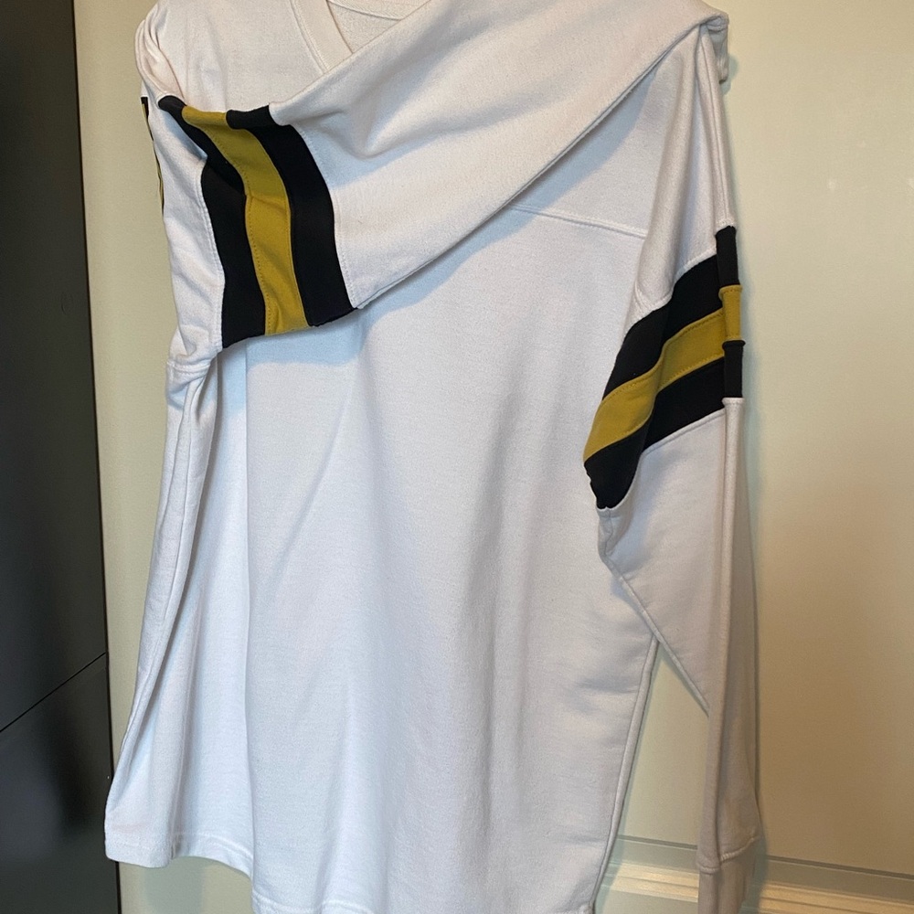 White and Black Women's Sweatshirt - Picture 3 of 4
